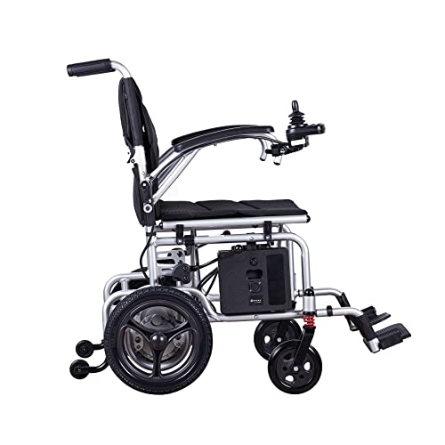 Alton Best Rated Exclusive Dual Motors Deluxe Electric Wheelchair for Adults. Heavy Duty Lightweight Foldable Dual Battery Travel Power Wheelchairs. Silla de Ruedas Electrica from JBH