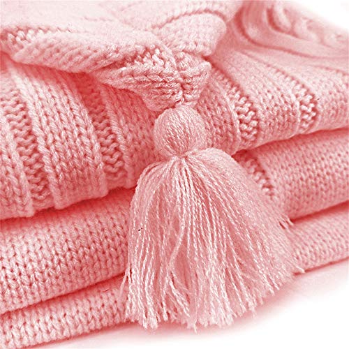 XMWEALTHY Newborn Baby Wrap Swaddle Blanket Knit Sleeping Bag Sleep Sack Stroller Wrap for Baby(Light Pink) (0-6 Month) by XMWEALTHY