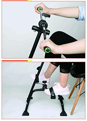 Pedal Exerciser Bike Hand Arm Leg and Knee Peddler Adjustable Fitness Equipment for Seniors, Elderly Home Pedal Exercise Bike for Total Body by NISDOKR
