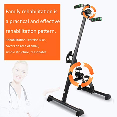 Pedal Exerciser Bike Hand Arm Leg and Knee Peddler Adjustable Fitness Equipment for Seniors, Elderly Home Pedal Exercise Bike for Total Body by NISDOKR