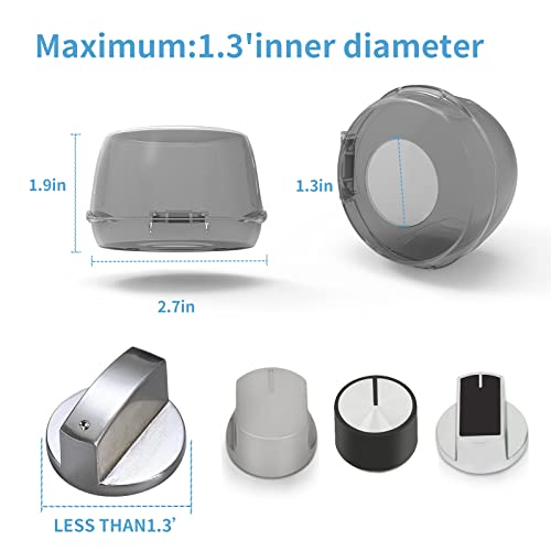 Stove Knob Covers Child Safety (6-Pack), Upgraded Design Baby Proof Locks, Universal Size Baby Safety Gas Guards, Oven and Stove Knobs Childproof Universal Fit Child Safety Guards from yunkey