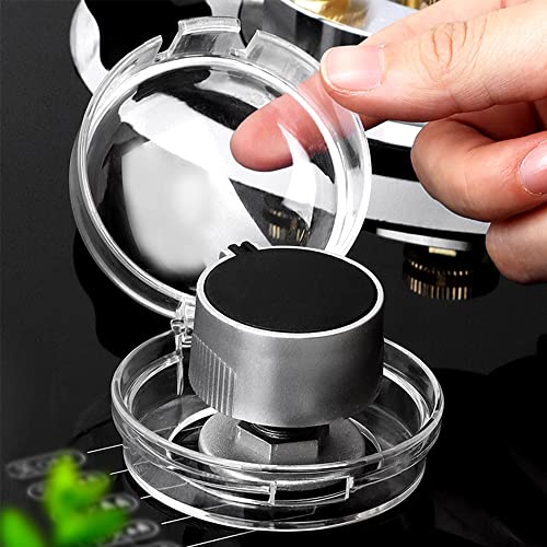 ZukoCert Stove Knob Covers for Child Safety, Thermostability Clear Easy Cleaning Gas Stove Knob Covers Protect Kids with A Child Proof Lock, Oven Knob Covers for Child Safety (5 Pack) from 
