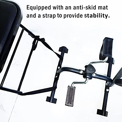 Pedal Exerciser Bike Hand Arm Leg and Knee Peddler Adjustable Fitness Equipment for Seniors, Elderly Home Pedal Exercise Bike for Total Body by NISDOKR