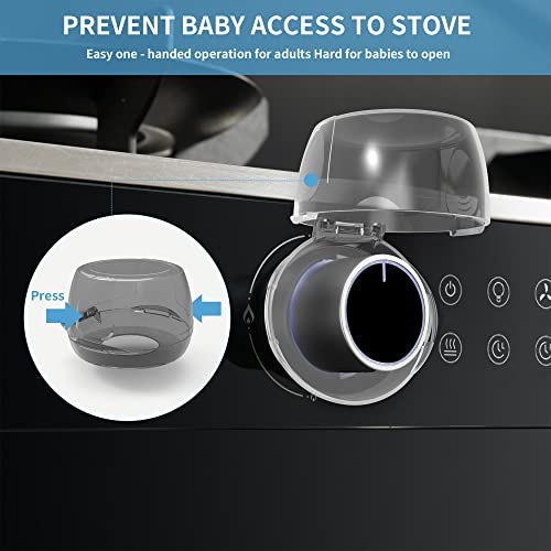 Stove Knob Covers Child Safety (6-Pack), Upgraded Design Baby Proof Locks, Universal Size Baby Safety Gas Guards, Oven and Stove Knobs Childproof Universal Fit Child Safety Guards from yunkey