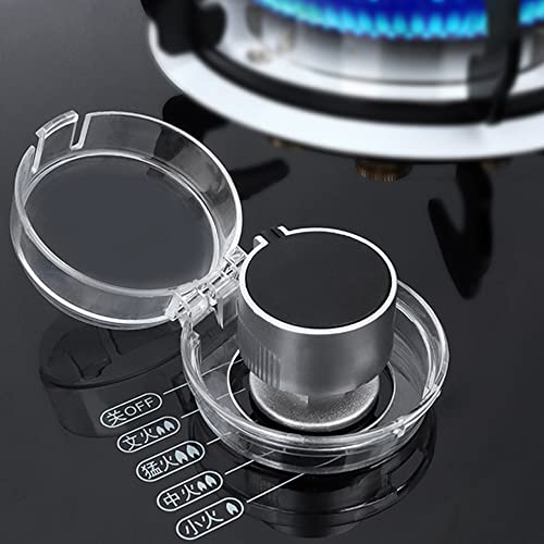 ZukoCert Stove Knob Covers for Child Safety, Thermostability Clear Easy Cleaning Gas Stove Knob Covers Protect Kids with A Child Proof Lock, Oven Knob Covers for Child Safety (5 Pack) from 