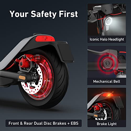 NIU KQi3 Max Electric Scooter, 450W Power, 40 Miles Long Range, Max Speed 23.6MPH, 25% Hill Climbing, 265lbs Max Load, Self-Healing Tires, Portable Folding Electric Scooter for Adults, UL Certified from Jiangsu Niu Electric Technology Co., Ltd