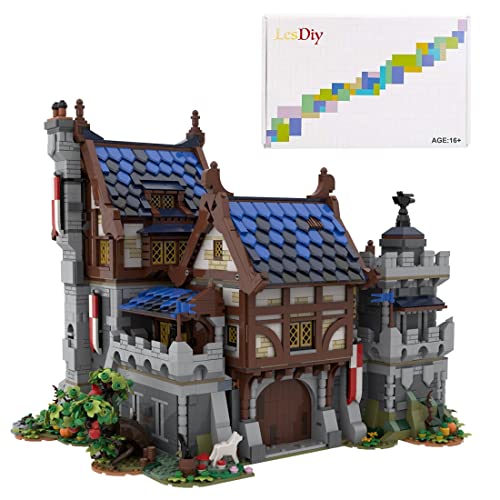 PHYNEDI Medieval Series Castle Fortress Bricks Model Compatible with Lego, MOC Construction Collection Architecture Challenge Building Toy (5,000+Pieces) by Powerbrick