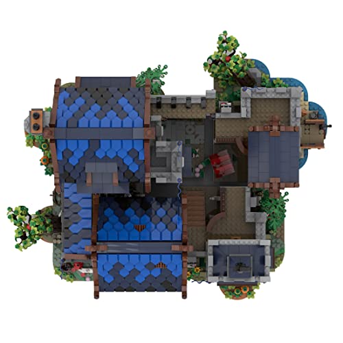 PHYNEDI Medieval Series Castle Fortress Bricks Model Compatible with Lego, MOC Construction Collection Architecture Challenge Building Toy (5,000+Pieces) by Powerbrick