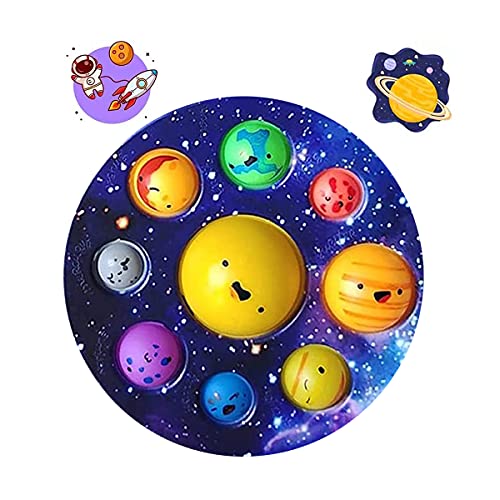 Lamvpker Solar System Dimple for Kids Simple Planet Dimple Oversize Poppet Fidget Toy Space Astronomy Space Toys Educational Toys for Party Favors Christmas Birthday Gift from Lamvpker