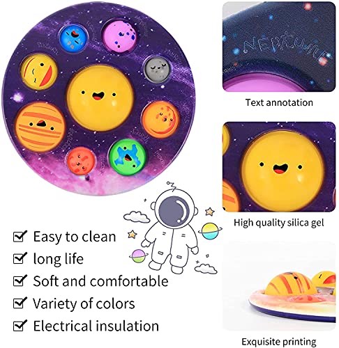 Lamvpker Solar System Dimple for Kids Simple Planet Dimple Oversize Poppet Fidget Toy Space Astronomy Space Toys Educational Toys for Party Favors Christmas Birthday Gift from Lamvpker
