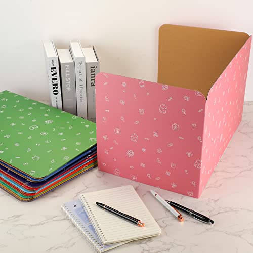 50 Pieces Privacy Boards Folders Bulk for Student Colored Classroom Desk Partition Divider Panels Cardboard Trifold Privacy Study Carrels for School Student Teacher Office Home Supplies, 10 Colors by Sherr