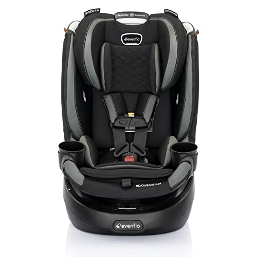 Evenflo Revolve360 Slim 2-in-1 Rotational Car Seat with Quick Clean Cover (Salem Black) from Evenflo