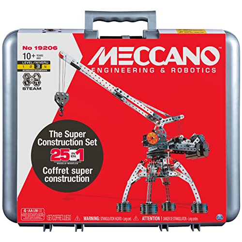 Meccano, Super Construction 25-in-1 Motorized Building Set, STEAM Education Toy, 638 Parts, for Ages 10+ from Spin Master