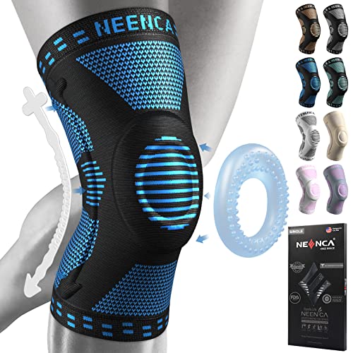 NEENCA Professional Knee Brace, Compression Knee Sleeve with Patella Gel Pad & Side Stabilizers, Knee Support Bandage for Pain Relief, Medical Knee Pad for Running, Workout, Arthritis, Joint Recovery by NEENCA