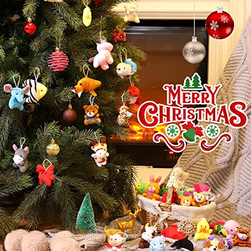 HyDren 120 Pcs Mini Animal Plush Toys Party Favors Small Stuffed Animals Bulk Cute Jungle Sea Animal Toy Keychain Decoration Birthday Party, Christmas, Classroom Prize, Teacher Student Award, Gift from HyDren