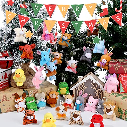 HyDren 120 Pcs Mini Animal Plush Toys Party Favors Small Stuffed Animals Bulk Cute Jungle Sea Animal Toy Keychain Decoration Birthday Party, Christmas, Classroom Prize, Teacher Student Award, Gift from HyDren