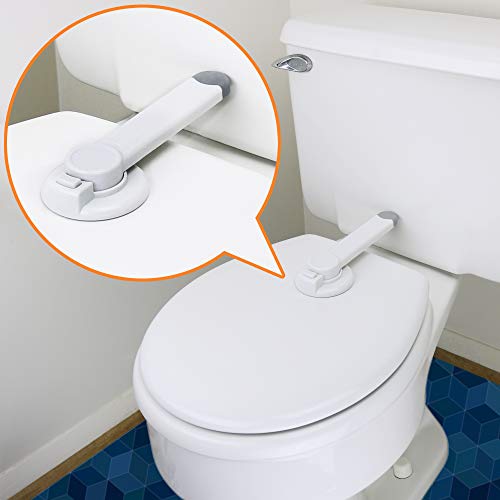 Toilet Lock Child Safety - Ideal Baby Proof Toilet Seat Lock with 3M Adhesive | Easy Installation, No Tools Needed | Fits Most Toilet Seats - White (1 Pack) by Wappa