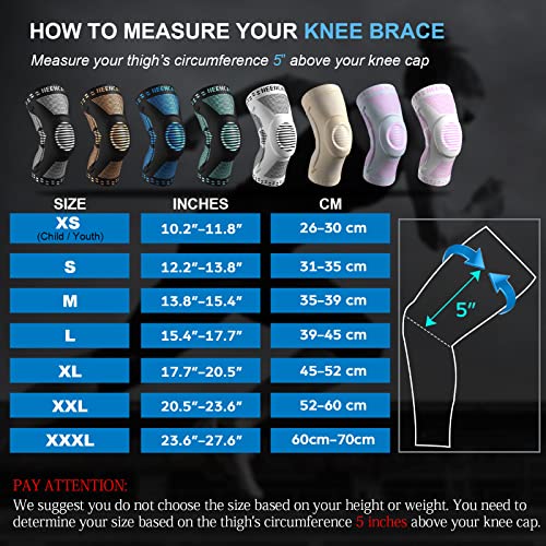 NEENCA Professional Knee Brace, Compression Knee Sleeve with Patella Gel Pad & Side Stabilizers, Knee Support Bandage for Pain Relief, Medical Knee Pad for Running, Workout, Arthritis, Joint Recovery by NEENCA