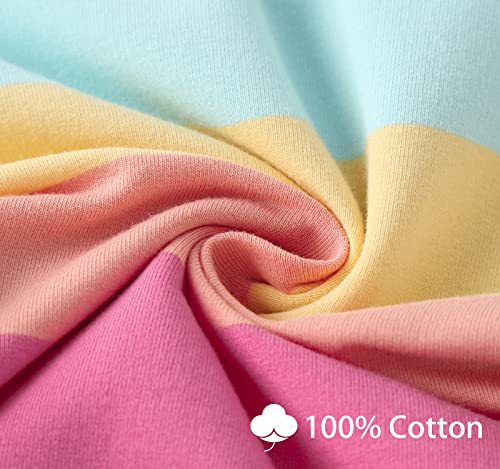 Julerwoo Girls Cotton Pink Sweatshirts Pullover Matching Hoodie Tops (9-10Years, Color Stripe) from 