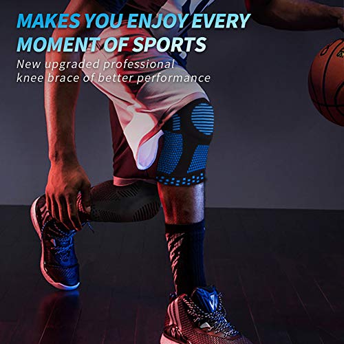 NEENCA Professional Knee Brace, Compression Knee Sleeve with Patella Gel Pad & Side Stabilizers, Knee Support Bandage for Pain Relief, Medical Knee Pad for Running, Workout, Arthritis, Joint Recovery by NEENCA