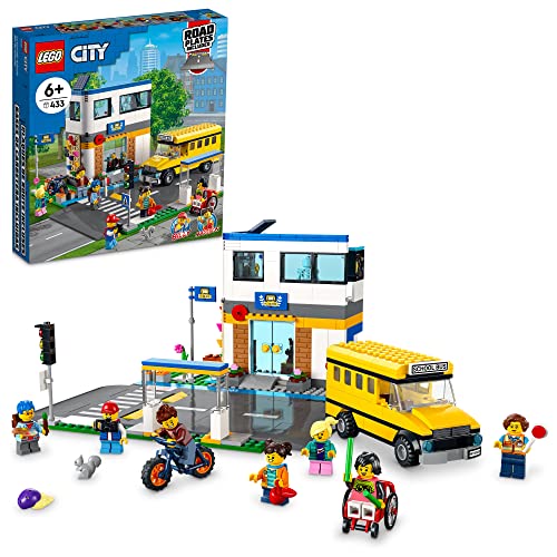 LEGO City School Day 60329 Building Kit; Toy School Playset with 2 City TV Characters, for Kids Aged 6 and up (433 Pieces) from LEGO