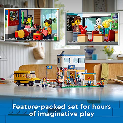 LEGO City School Day 60329 Building Kit; Toy School Playset with 2 City TV Characters, for Kids Aged 6 and up (433 Pieces) from LEGO