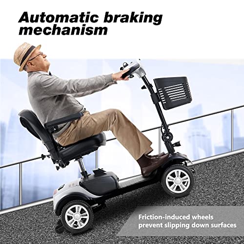 4 Wheel Mobility Scooter for Seniors Compact Heavy Duty Mobile Powered Mobility Scooters Electric Powered Wheelchair Device for Travel Adults Elderly from METRO MOBILITY USA LLC