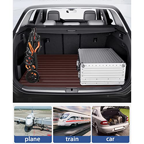 Ultra Light Portable Folding Transport Wheelchair Weight Only 16lbs, Lightweight Transport Travel Chair Support 220Lbs, Aluminum Wheelchair for Adults and Seniors by fukangyiliao