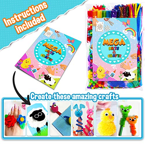 GoodyKing Arts and Crafts Supplies for Kids- D.I.Y. College School Kindergarten Crafting Supply Set Pipe Cleaner - All in One for Kids Age 4 5 6 7 8 9 Years Old Boy Girls by GoodyKing