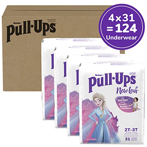 Pull-Ups New Leaf Girls' Potty Training Pants Training Underwear, 2T-3T, 124 Ct from Kimberly-Clark Corp.