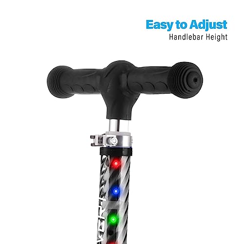 Hover-1 Ziggy Folding Kick Scooter for Kids (5+ Year Old) | Features Lean-to-Turn Axle, Solid PU Tires & Slim-Design, 110 LB Max Load Capacity, Safe, Black by DGL Group