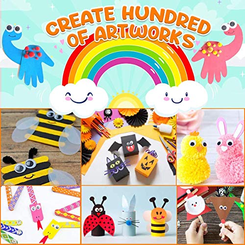 GoodyKing Arts and Crafts Supplies for Kids- D.I.Y. College School Kindergarten Crafting Supply Set Pipe Cleaner - All in One for Kids Age 4 5 6 7 8 9 Years Old Boy Girls by GoodyKing