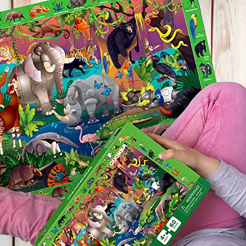 60 Pieces Floor Puzzles for Kids Ages 3-5 â 2 Big Toddler Jigsaw Puzzles 4-8 Years Old by QUOKKA â Search & Find Game for Learning Forest and Polar Animals - Gift Sudoku Toys for Boys Girl 6-8-10 from Adducate Ukraine LLC