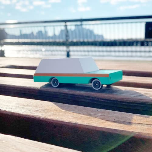 Candylab Toys - Wooden Cars and Vintage Toys for Kids - Teal Wagon, CANDYCARÂ® Collection from Candylab Toys