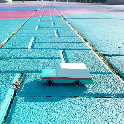 Candylab Toys - Wooden Cars and Vintage Toys for Kids - Teal Wagon, CANDYCARÂ® Collection from Candylab Toys