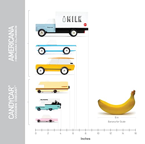 Candylab Toys - Wooden Cars and Vintage Toys for Kids - Teal Wagon, CANDYCARÂ® Collection from Candylab Toys