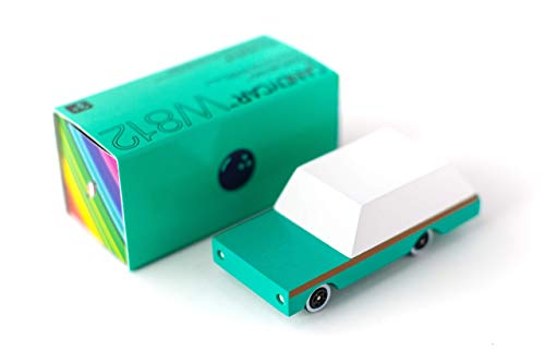 Candylab Toys - Wooden Cars and Vintage Toys for Kids - Teal Wagon, CANDYCARÂ® Collection from Candylab Toys