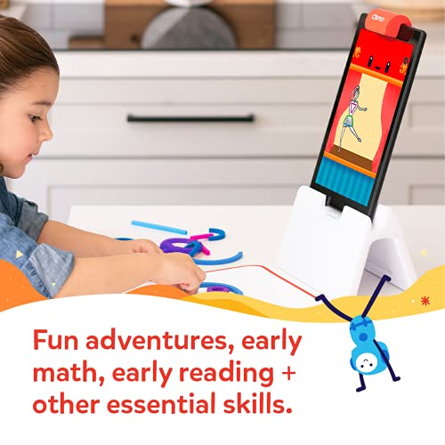 Osmo - Little Genius Starter Kit for Fire Tablet + Early Math Adventure - Valentine Toy/Gift - 6 Educational Games-Counting, Shapes & Phonics-STEM Gifts-Ages 3 4 5(Osmo Fire Tablet Base Included) by Osmo