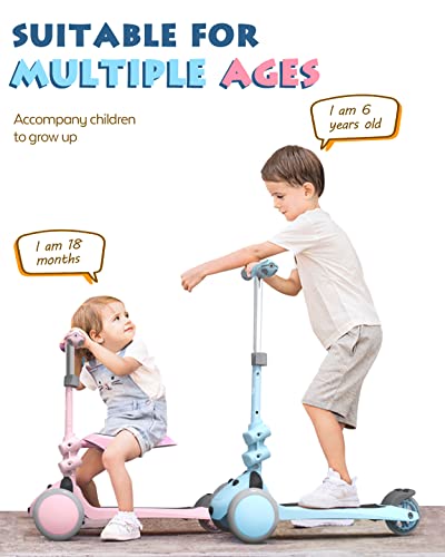 Mountalk Toddler Kick Scooter (2 in 1 - Pink) by YC