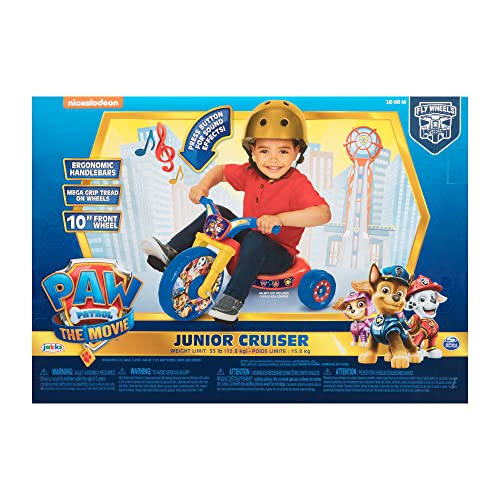 Paw Patrol Movie Ride-On 10" Fly Wheels Tricycle with Sounds - Toddler Bike Trike, Ages 2-4, for Kids 33â-35â Tall and up to 35 Lbs by Jakks