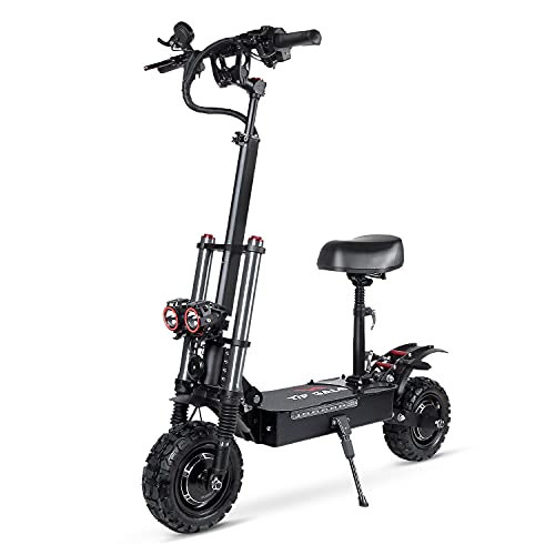 Electric Kick Scooter High Power Dual Drive 5600W Motor Top Speed 70KM/H 11" Vacuum Off-Road Tire, Adult Electric Scooter with Foldable Seat Removable from Dongguan Luxiangte Vehicle Industry Co., Ltd.