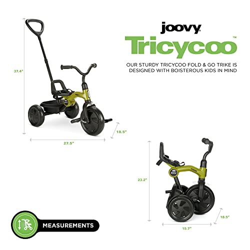 Joovy Tricycoo, Toddler Trike, Compact Lightweight Kids' Folding Trike, Greenamole by Joovy