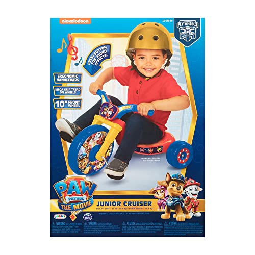 Paw Patrol Movie Ride-On 10" Fly Wheels Tricycle with Sounds - Toddler Bike Trike, Ages 2-4, for Kids 33â-35â Tall and up to 35 Lbs by Jakks