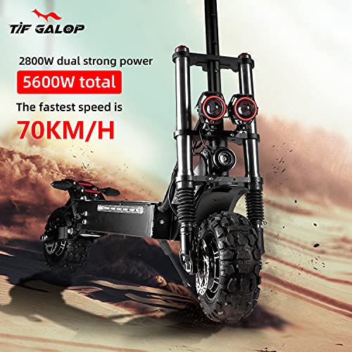 Electric Kick Scooter High Power Dual Drive 5600W Motor Top Speed 70KM/H 11" Vacuum Off-Road Tire, Adult Electric Scooter with Foldable Seat Removable from Dongguan Luxiangte Vehicle Industry Co., Ltd.