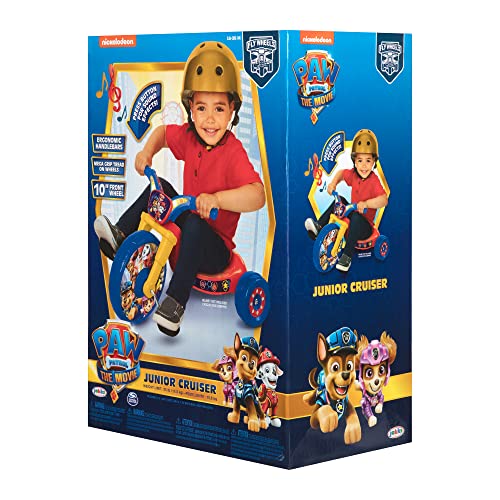 Paw Patrol Movie Ride-On 10" Fly Wheels Tricycle with Sounds - Toddler Bike Trike, Ages 2-4, for Kids 33â-35â Tall and up to 35 Lbs by Jakks