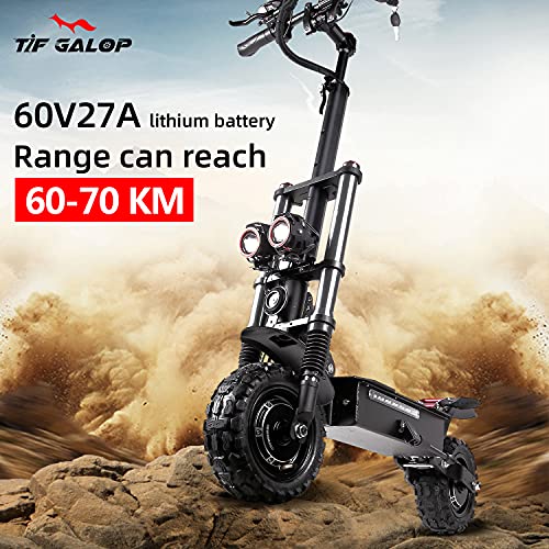 Electric Kick Scooter High Power Dual Drive 5600W Motor Top Speed 70KM/H 11" Vacuum Off-Road Tire, Adult Electric Scooter with Foldable Seat Removable from Dongguan Luxiangte Vehicle Industry Co., Ltd.