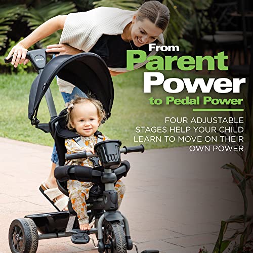 Joovy Tricycoo 4.1 Kid's Tricycle, Push Tricycle, Toddler Trike, 4 Stages, Black by Joovy - Baby