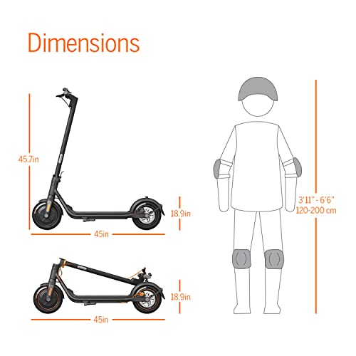 Segway Ninebot F30 Electric Kick Scooter, 300W Powerful Motor, 10-inch Pneumatic Tire, Foldable Commuter Electric Scooter for Adults, Dark Grey by Ninebot (Changzhou) Tech Co., Ltd.