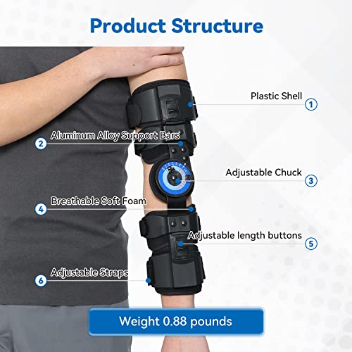 Orthomen Hinged ROM Elbow Brace, Adjustable Post OP Elbow Brace Stabilizer Splint Arm Injury Recovery Support After Surgery Fracture Rehabilitation (Left) from Orthomen
