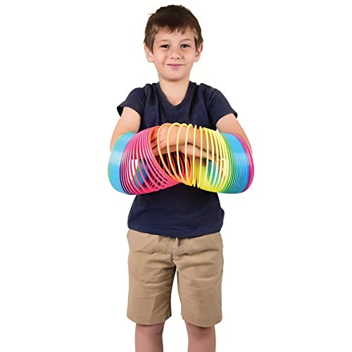 Liberty Imports Jumbo Rainbow Coil Spring - Ginormous Classic Novelty Toy - Great Gift for Boys, Girls, Birthday - 6-inches by Liberty Imports